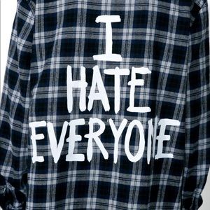 Jac Vanek “I hate everyone” flannel